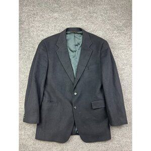Vintage LaCrosse Wool Sport Coat Men's 44L Blue Made in USA 2 Button